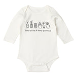 Baby Lettering & Botanical Print Bodysuit Cheap Rompers Baby - PrettyKid