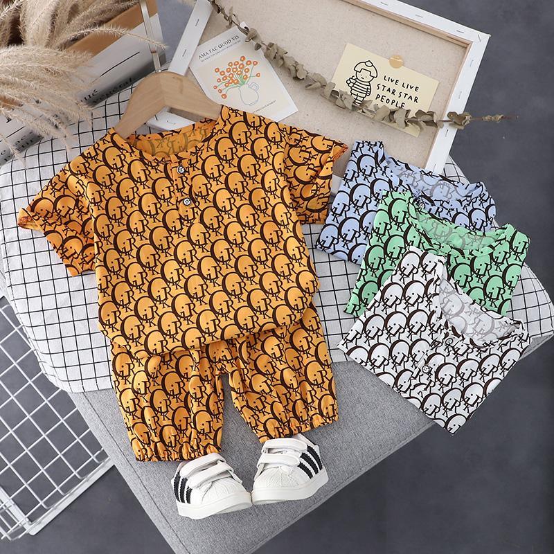 Toddler Boy Letter Print Top & Shorts Children's Clothing - PrettyKid