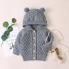 Solid Hooded Knit Coat for Baby Wholesale children's clothing - PrettyKid