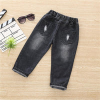 Solid Torn Jeans for Toddler Girl - PrettyKid