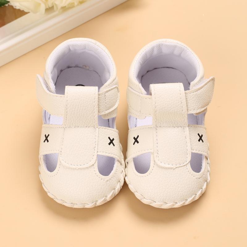 Baby Boy Geometric Pattern Velcro Strap Shoes - PrettyKid