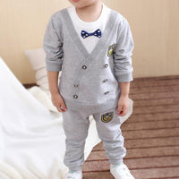 2-piece Bowknot Sweatshirt & Pants for Children Boy - PrettyKid