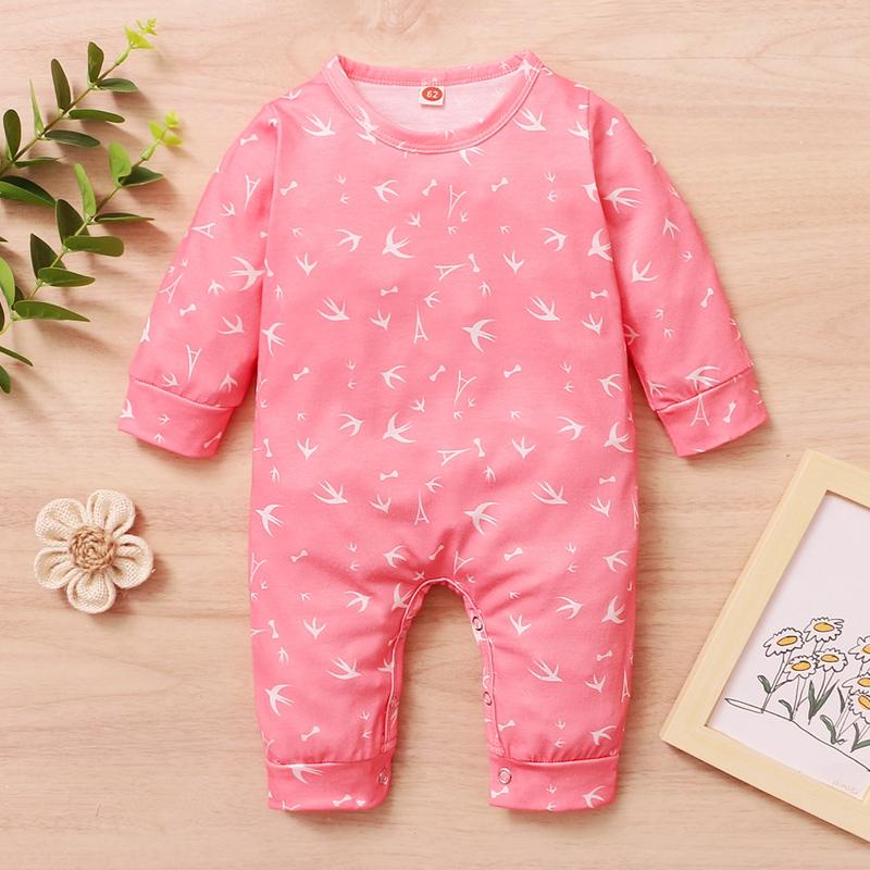 Pink Print Jumpsuit for Baby Girl - PrettyKid