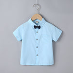 Boys White Shirt With Bow Tie White Shirts For Boys - PrettyKid