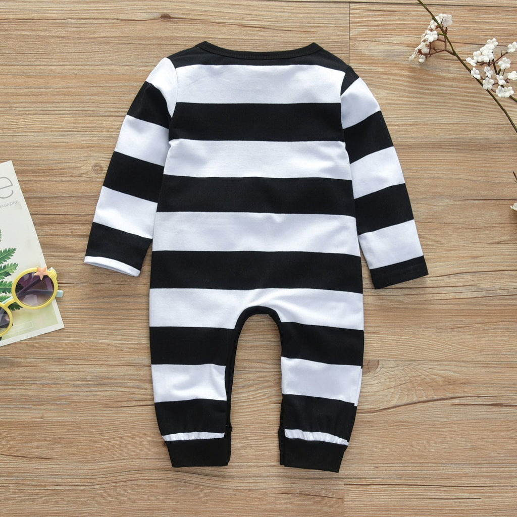 Colorblock Striped Pocket Baby Boy Romper Jumpsuit - PrettyKid