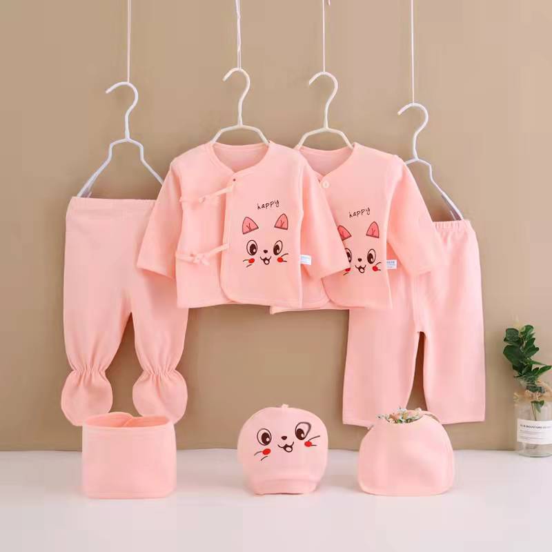 0-24M New Newborn Clothes And Supplies Gift Bags Cotton Seven-Piece Baby Outfit Sets Wholesale Baby Clothes - PrettyKid