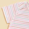 Baby Girls 2PCS Striped Short Sleeve Rompers Wholesale Baby Outfits - PrettyKid