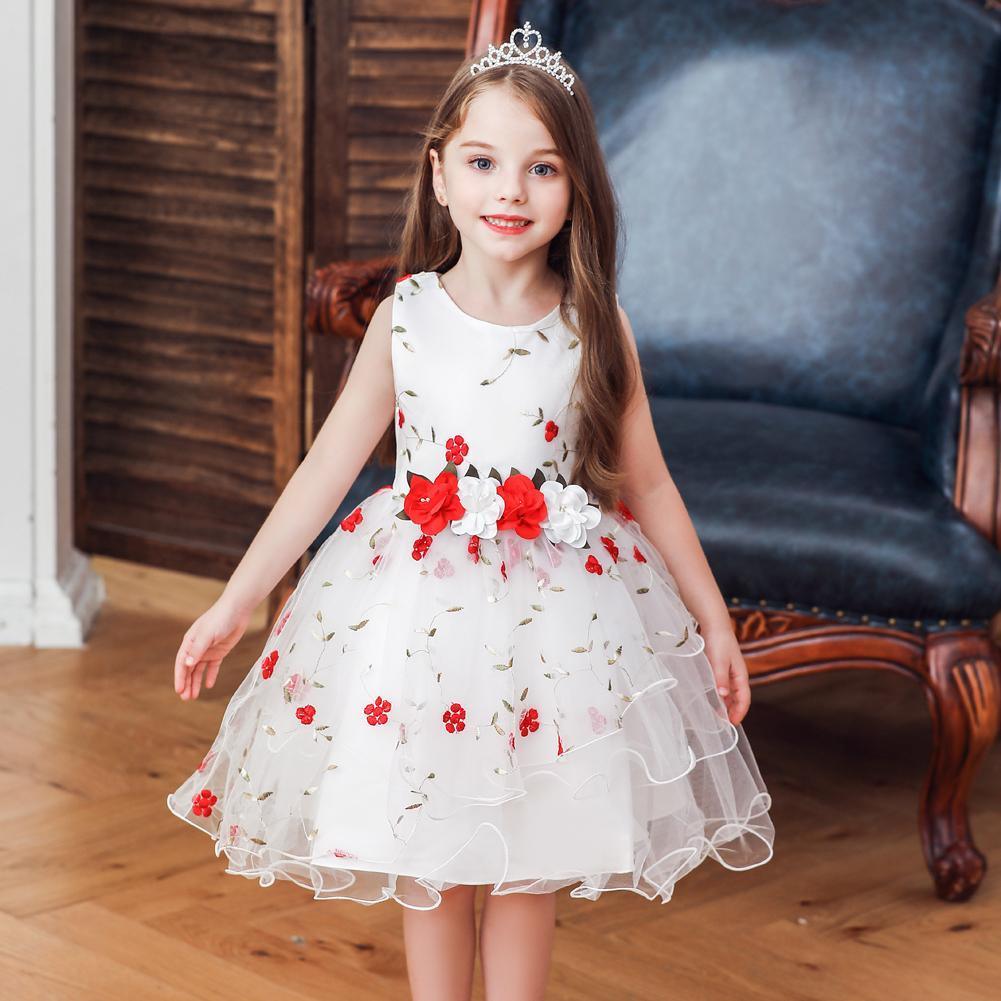 Girls Party Dress Princess Dress Floral Dress Flower Girl Dress - PrettyKid