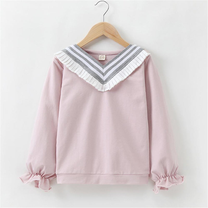 Girls Long Sleeve Preppy Style Tops Girl Boutique Clothing Wholesale - PrettyKid