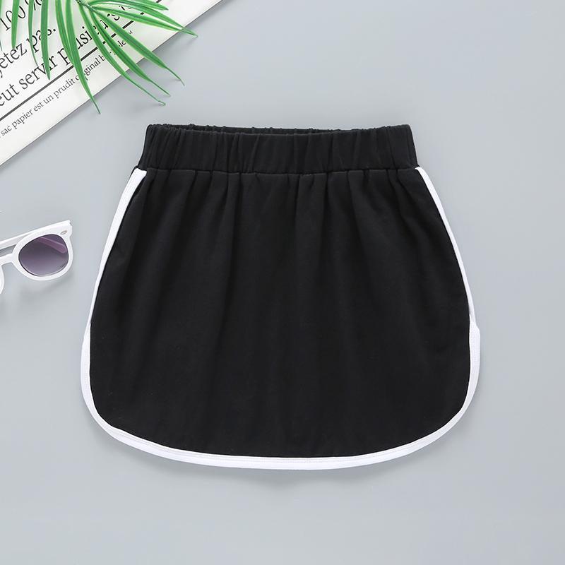 Girls Slogan Graphic Elastic Waist Short Skirt - PrettyKid