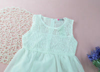 Fashionable Solid Color Tulle Sleeveless Princess Dress - PrettyKid