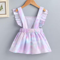 Baby Girl Dress Flying Sleeve Suspender Dress - PrettyKid