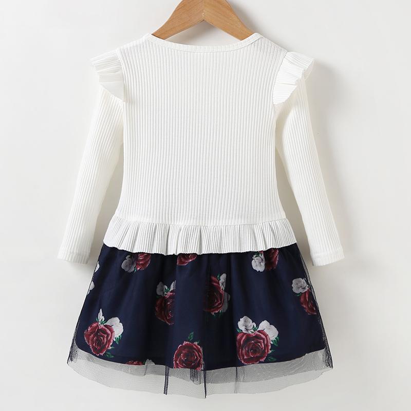 Girls' Bow Print Dress - PrettyKid