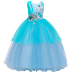 Girls Prom Dress Long Princess Tutu Skirt Children Performance Clothes - PrettyKid