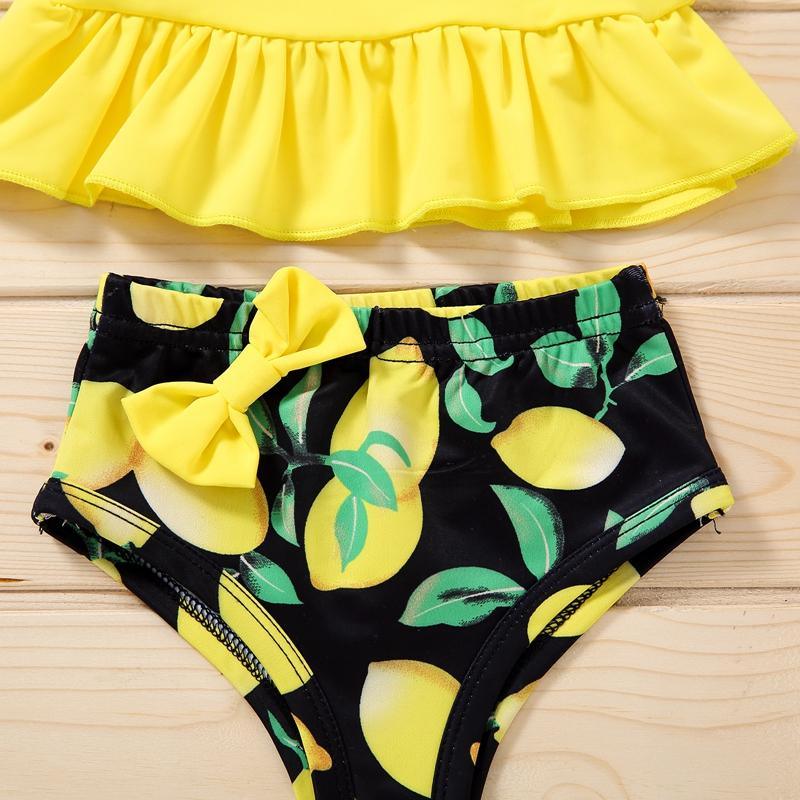 Baby Girl Pineapple Pattern Cute Swimsuit Children's Clothing - PrettyKid