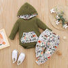 2-piece Hooded Romper & Animal Printing Pants for Baby Boy - PrettyKid