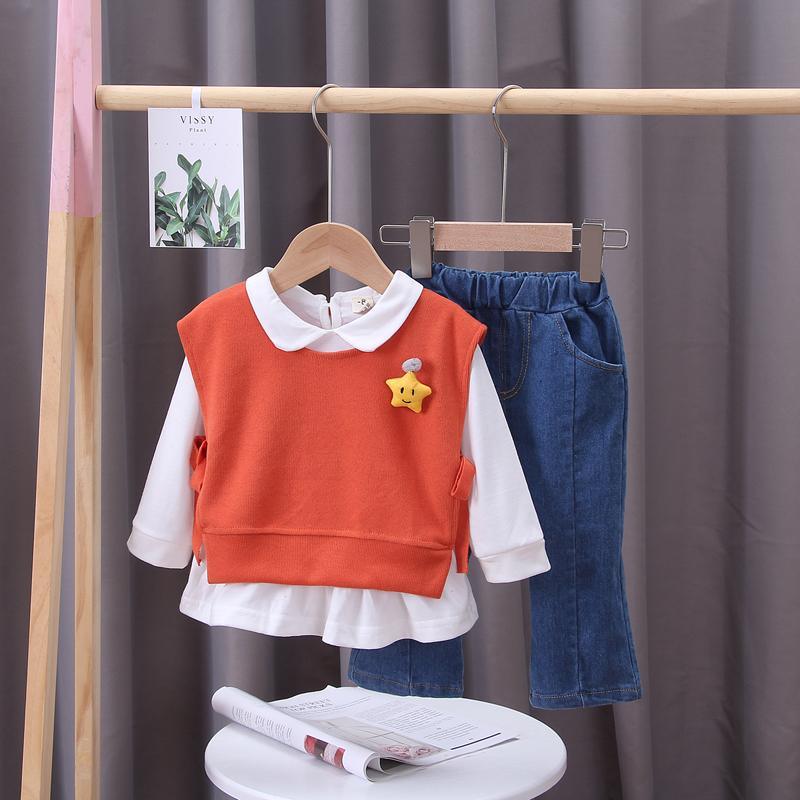 3-piece Vest & Shirt & Pants for Toddler Girl - PrettyKid