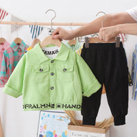 3-piece Letter Pattern Coat & Sweatshirt & Pants for Children Boy - PrettyKid