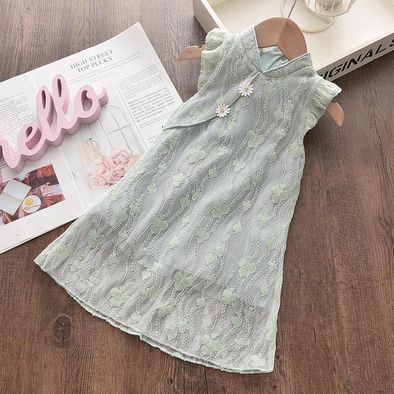 Toddler Girl Lace Cheongsam Dress Children's Clothing - PrettyKid