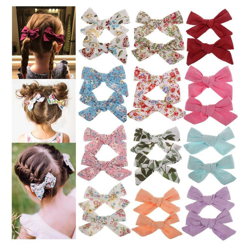 Cotton Printed Hair Clip for Girl - PrettyKid