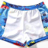 Kid Boy Car Patten Swimming Trunks & Swimming Cap 2 Pic Children's Clothing - PrettyKid