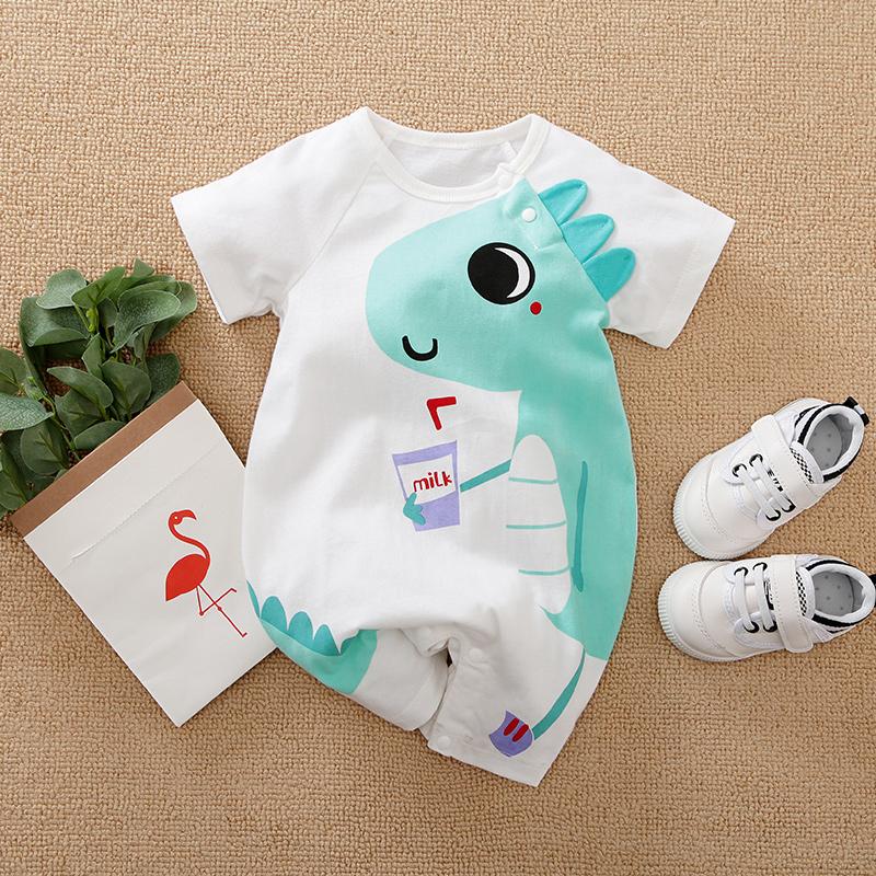 wholesale childrens clothing ireland Baby Boy Dinosaur Pattern Cute Jumpsuit - PrettyKid