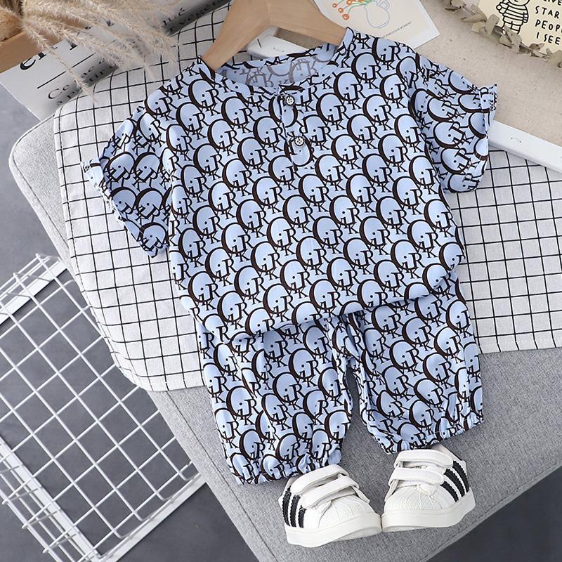 Toddler Boy Letter Print Top & Shorts Children's Clothing - PrettyKid