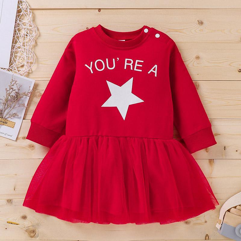 Pentagram Pattern Dress for Baby Girl - PrettyKid