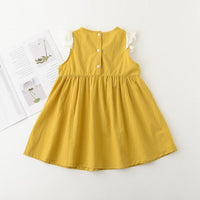 Toddler Girl Lace Collar Dress - PrettyKid