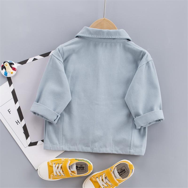 Solid Pocket Design Jacket for Children Boy - PrettyKid