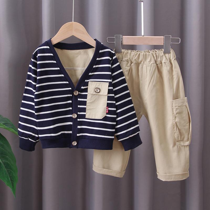2-piece Stripes Coat & Pants for Children Boy - PrettyKid