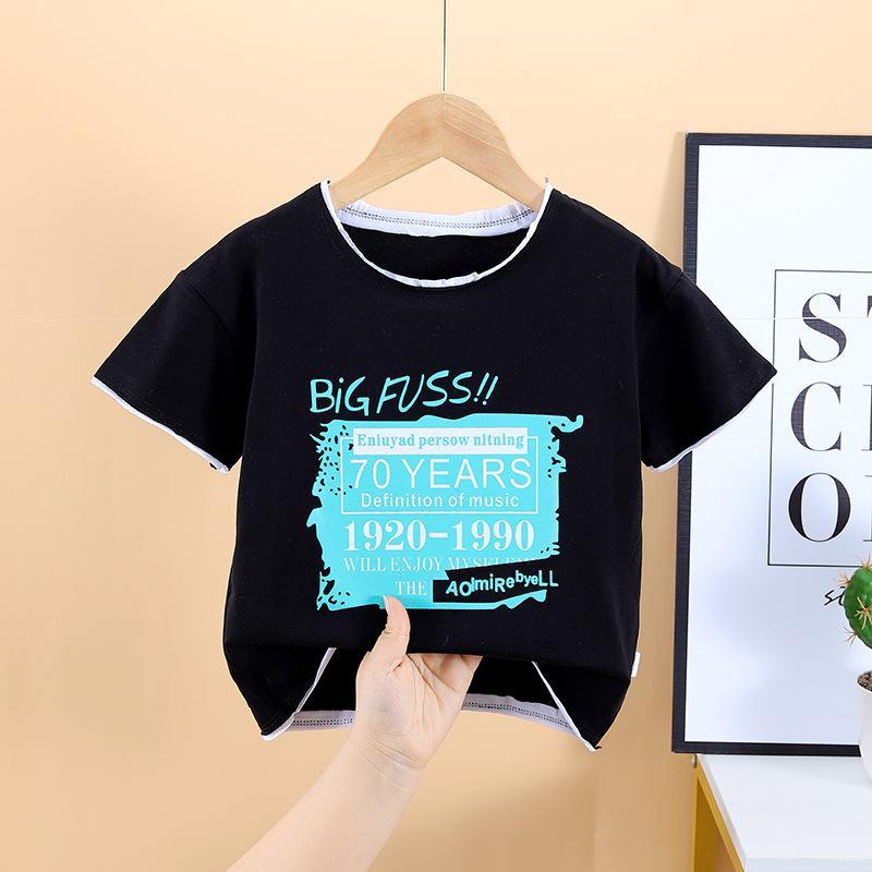 Toddler Boy Letter Print T-Shirt - PrettyKid