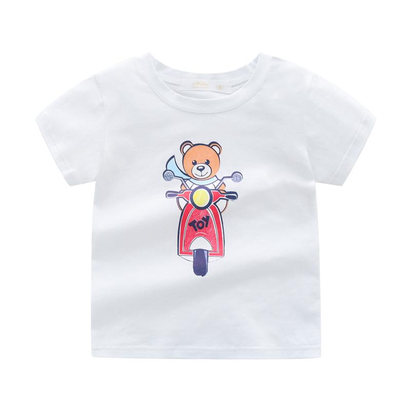 High Quality Cotton Cute Cartoon Animal Short-Sleeve Tee Wholesale children's clothing - PrettyKid