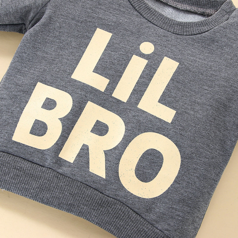 Wholesale Baby Solid Color Letter Pattern Long Sleeve Pullover Sweater in Bulk - PrettyKid
