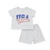 18months-6years Toddler Sets American Independence Day Children's Clothing Boys And Girls Knitted Suits Summer Two-Piece Set - PrettyKid