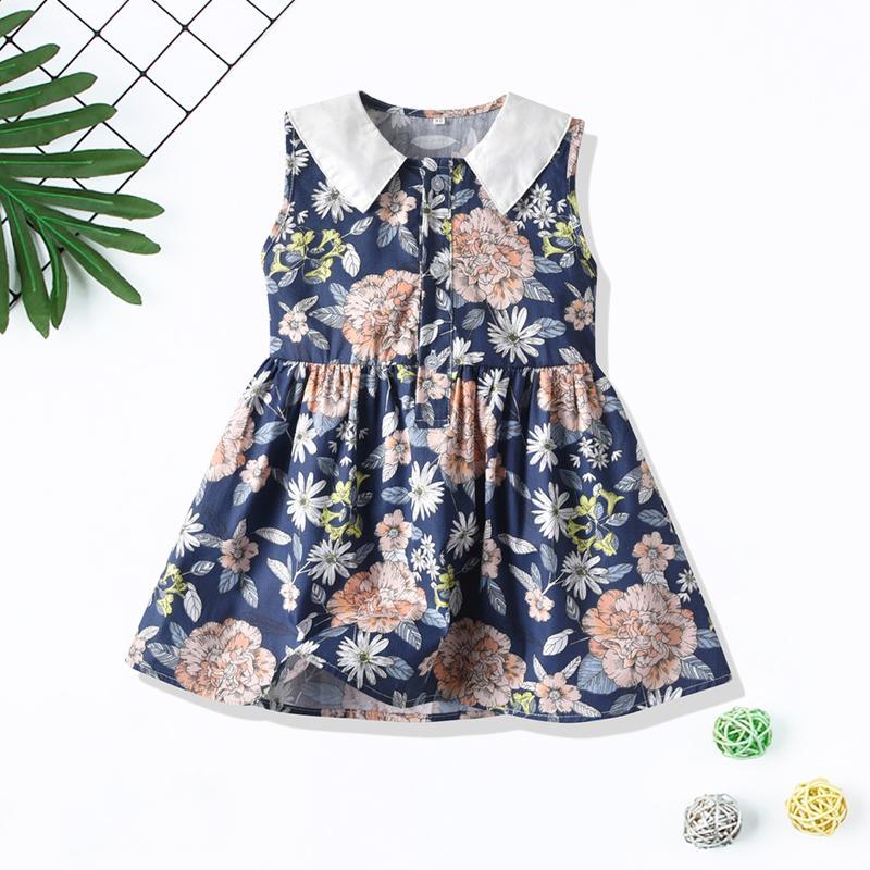 Grow Girl Sleeveless Floral Print Dress - PrettyKid