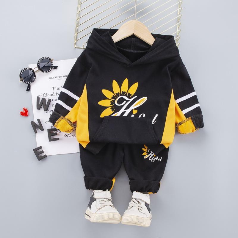 2-piece Color-block Hoodie & Pants for Children Boy - PrettyKid