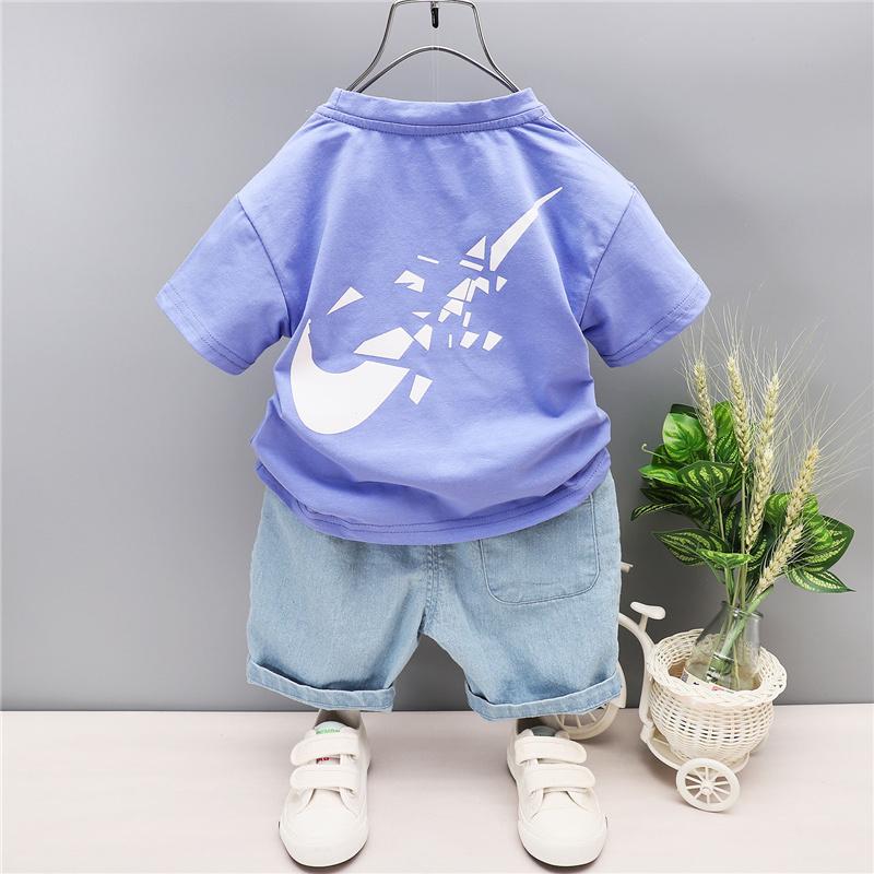 Toddler Boy Geometric Pattern T-shirt & Shorts Children's Clothing - PrettyKid