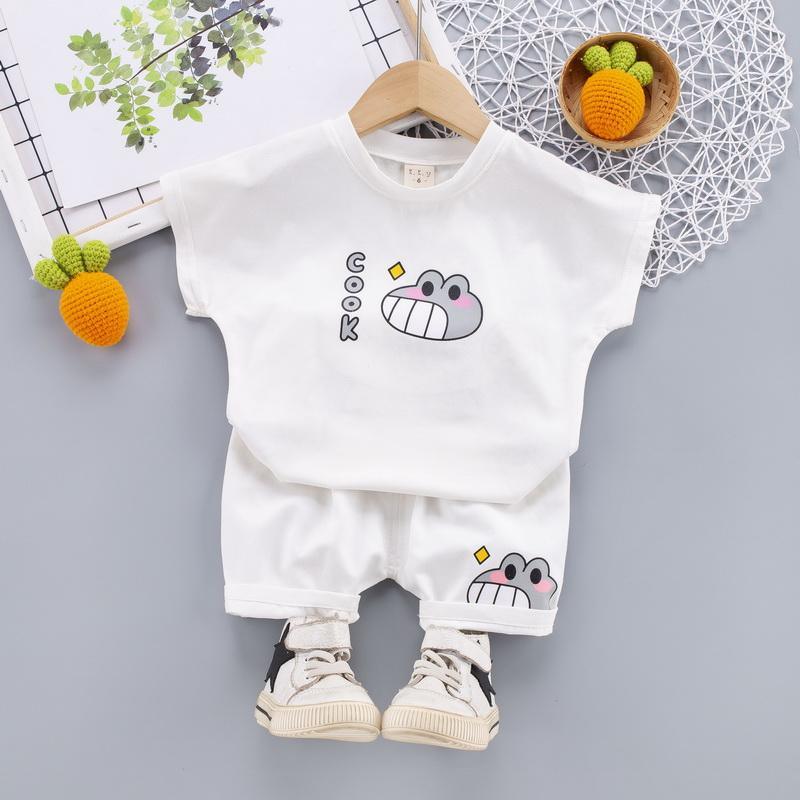 2-piece Cartoon Pattern T-shirt & Shorts for Toddler Girl - PrettyKid