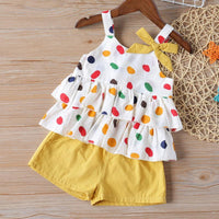 2-piece Polka Dot Sling Top & Pants for Toddler Girl - PrettyKid