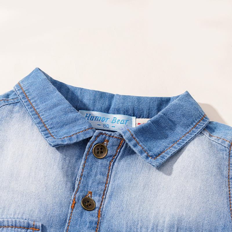 Denim Bodysuit for Baby Wholesale Children's Clothing - PrettyKid