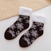 Women 3-Pairs Snowflake Warm Socks Sets Accessories Wholesale - PrettyKid