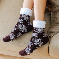 Women 3-Pairs Snowflake Warm Socks Sets Accessories Wholesale - PrettyKid