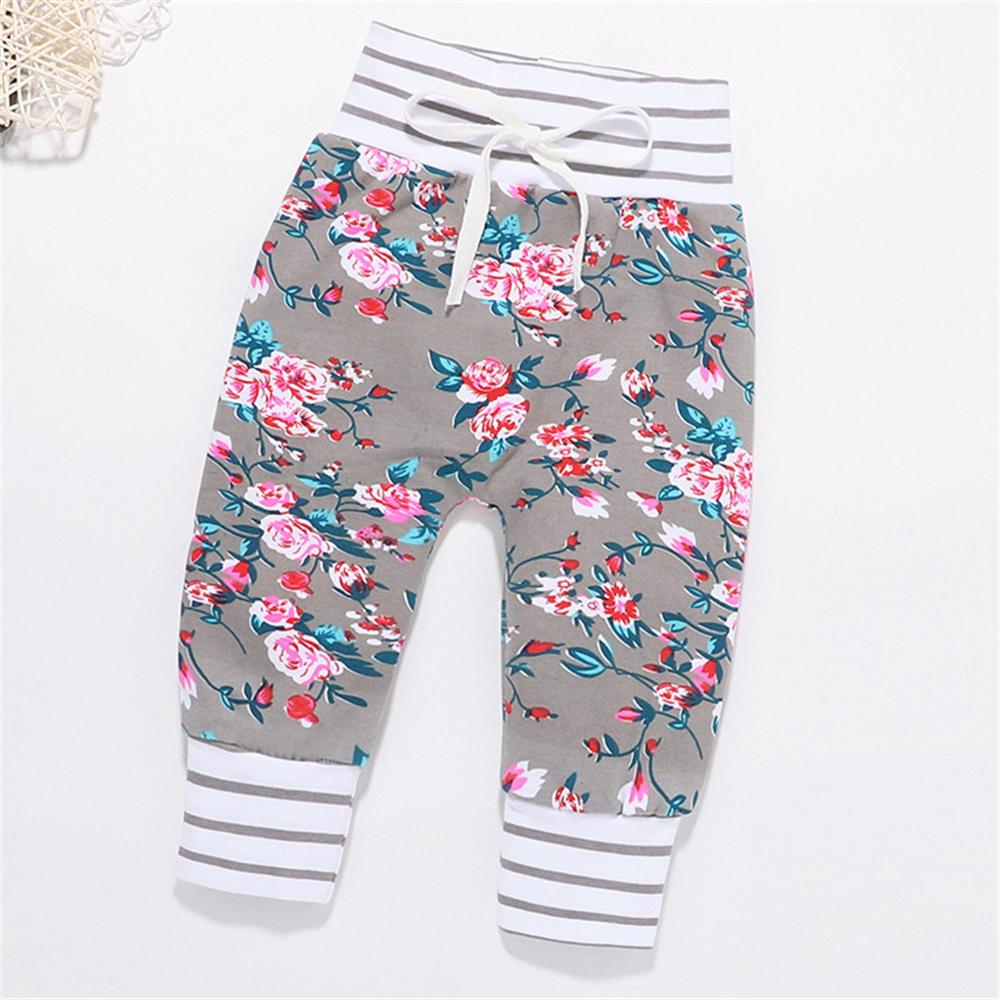 Baby Girls 3-Piece Floral Stripe Printed Hooded Sets Baby Wholesale - PrettyKid