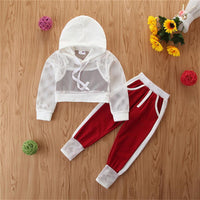 Girls 3-Piece Hollow Out Hooded Tops & Tank & Pants Wholesale - PrettyKid