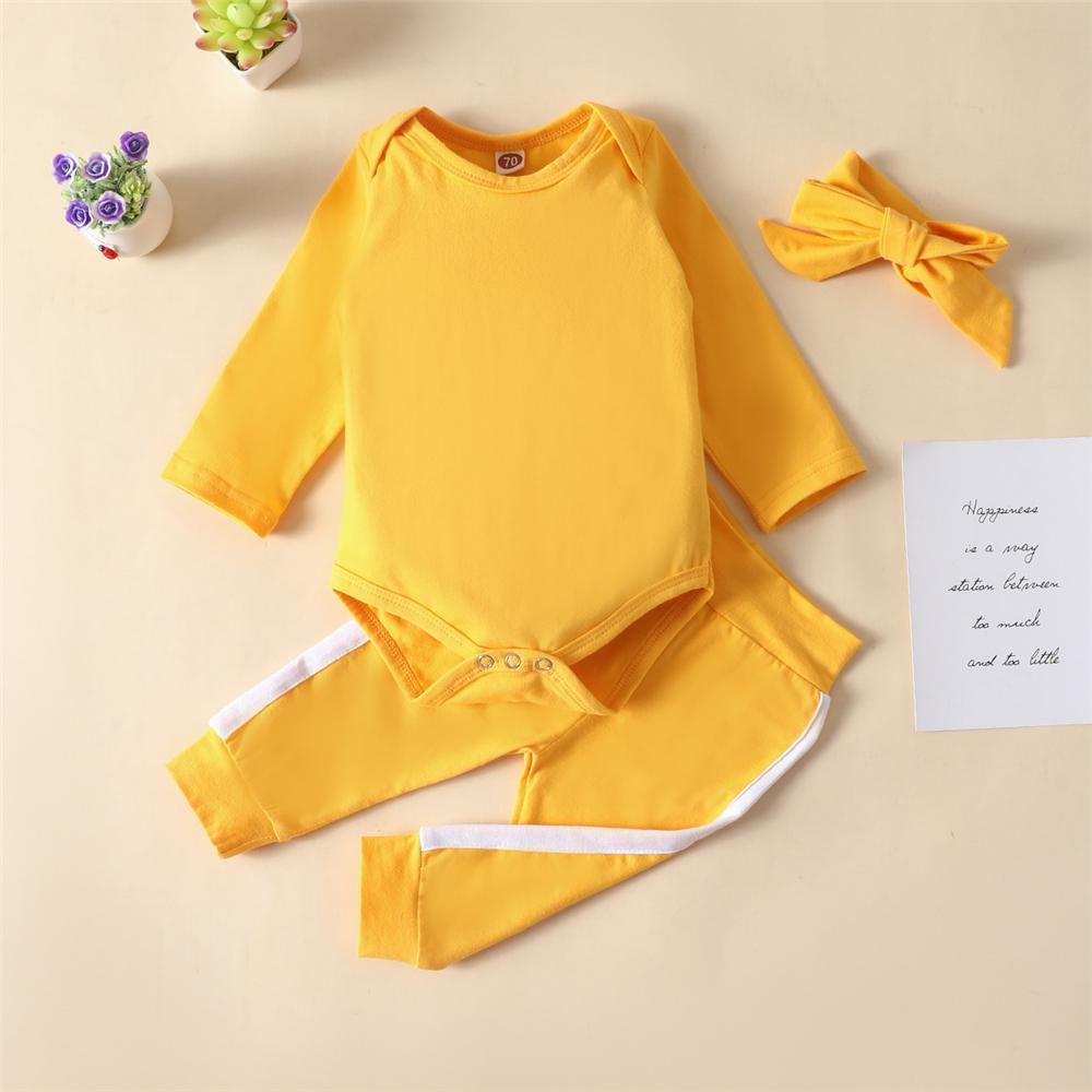 Baby Girls 3-Piece Long Sleeve Tracksuit Baby Clothing Cheap Wholesale - PrettyKid