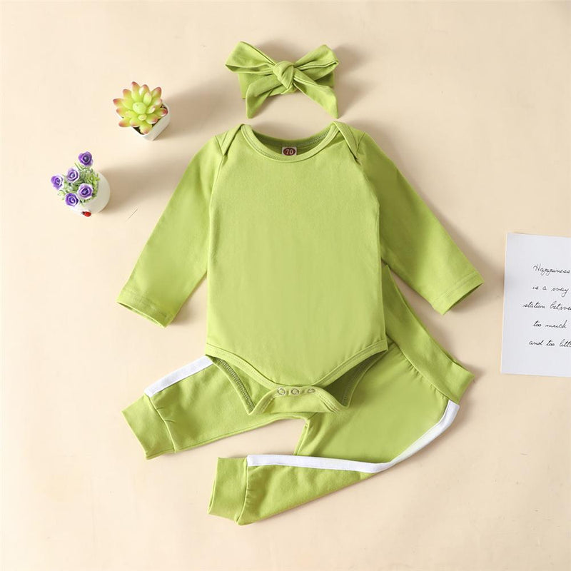 Baby Girls 3-Piece Long Sleeve Tracksuit Baby Clothing Cheap Wholesale - PrettyKid