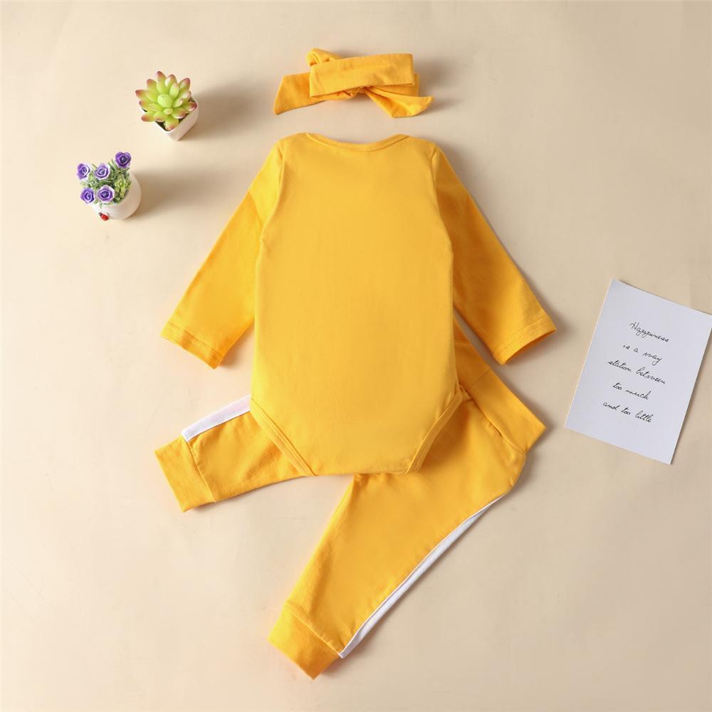 Baby Girls 3-Piece Long Sleeve Tracksuit Baby Clothing Cheap Wholesale - PrettyKid