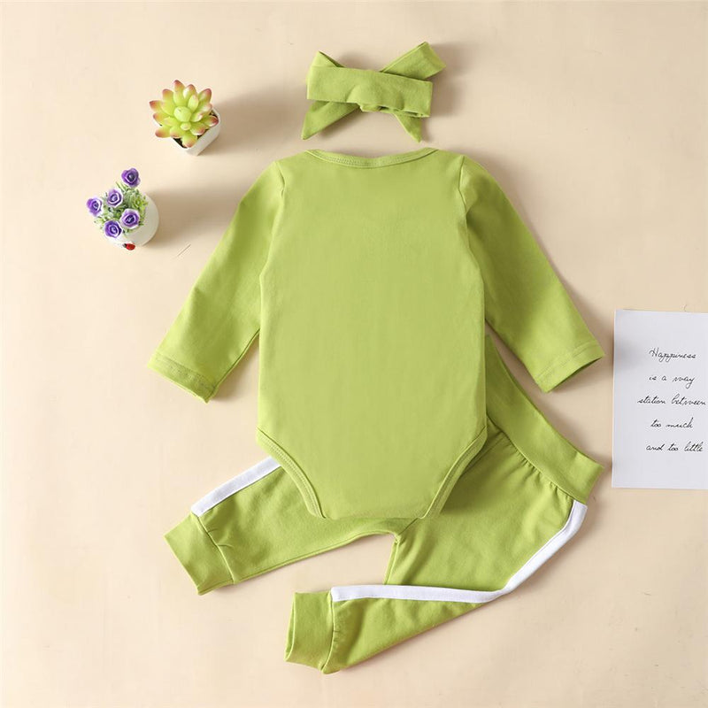 Baby Girls 3-Piece Long Sleeve Tracksuit Baby Clothing Cheap Wholesale - PrettyKid