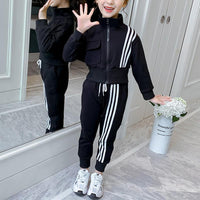 2-piece Stripes Coat & Pants for Girl - PrettyKid